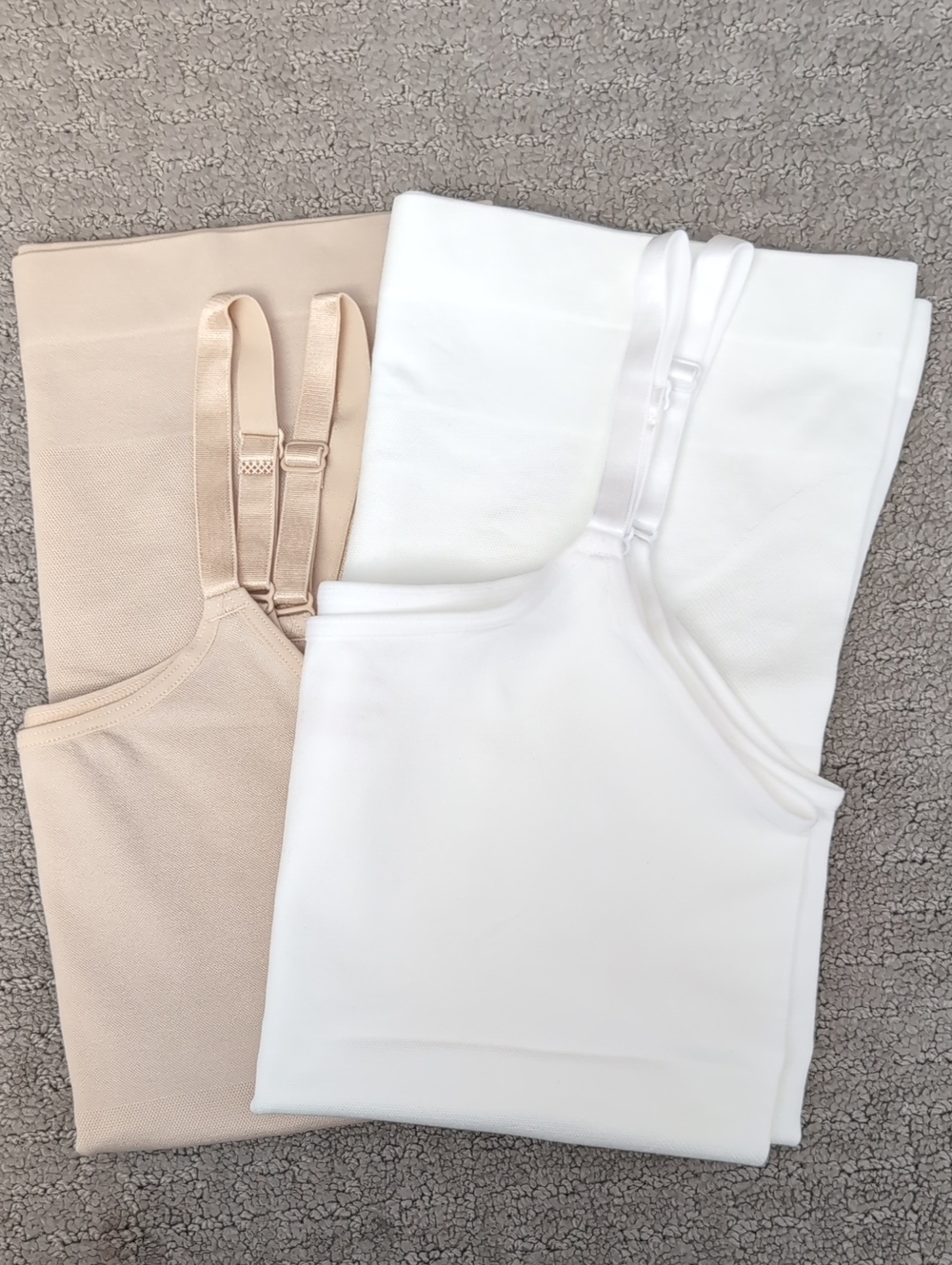 Shapermint Seamless Camisole Duo in White and Nude